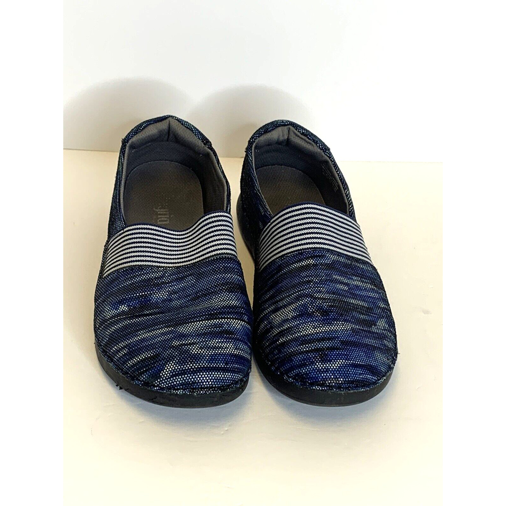 Alegria Womens Clog Shoes US Size  9 GLE 140 Wavy Navy Blue Metallic EU 40